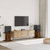 Speaker Stands 2 pcs Smoked Oak 30x30x40 cm Engineered Wood 852649
