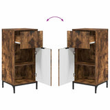 Bathroom Furniture Set with Drawer with Shelf 2 pcs Smoked Oak 3393098