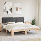 Bed Frame with Upholstered Headboard Dark Grey 180 x 200 cm 3398100