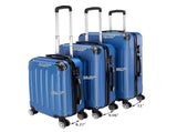 3 Pcs Suitcase Lightweight ABS Carry-on Hand Luggage 4 Spinner Wheels Trolley Case 76151153
