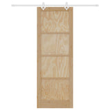 Sliding Door Natural and White 83 x 232 cm Solid Pine Wood 3445535