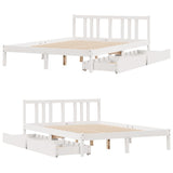 Bed Frame without Mattress White 140x200 cm Solid Wood Pine 3301637