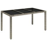 7 Piece Garden Dining Set with Cushions Grey Poly Rattan 3212465