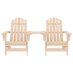Garden Adirondack Chairs with Tea Table Solid Fir Wood 315892