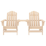 Garden Adirondack Chairs with Tea Table Solid Fir Wood 315892