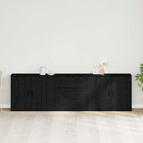 Sideboard Black Oak 240 x 33 x 70 cm Engineered Wood 3333082