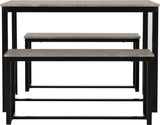 ZNTS Lincoln 1+2 Dining Bench Set 400-401-291