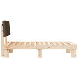 Bed Frame with Upholstered Headboard Taupe 90 x 200 cm 877377