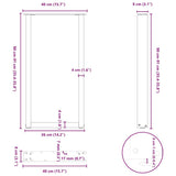 Bar Table Legs U-Shaped 2 pcs Natural Steel 50x cm Steel 4013223