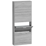 Shoe Cabinet Grey Sonoma 59x17x150 cm Engineered Wood 342524