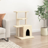 Cat Tree with Sisal Scratching Posts Cream 83.5 cm 172121