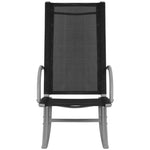Garden Rocking Chairs 2 pcs Steel and Textilene Black 42163