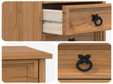 Rolling Cabinet with Drawers CORONA Honey Brown 42040535