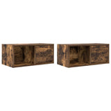 TV Cabinets 2 pcs Smoked Oak 60x31x25.5 cm Engineered Wood 861445