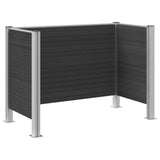 Garbage Bin Fence Grey 161 x 85 x 115 cm Aluminium and WPC 3429265