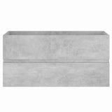Sink Cabinet with Built-in Basin Concrete Grey Engineered Wood 3071652