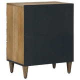 Bed cabinet with Drawer Brown 50 x 33 x 60 cm Solid Mango Wood 4018341