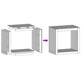 Firewood Rack 60x40x60 cm Galvanised Steel 851008