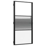 Glass Door Striped Black 102.5 x 3.5 x 201.5 cm Aluminium 42012456