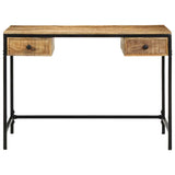 Writing Desk Brown 105 x 50 x 75 cm Solid Mango Wood and Metal 4019633