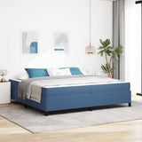 Bed Frame with Mattress Blue 200 x 200 cm Fabric 3399143