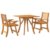 Garden Dining Set Natural Wood Solid Acacia wood Medium Durable 3156857
