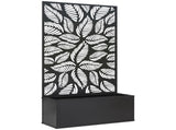 Outdoor Metal Planter, with Back Trellis - Black T3398P310900
