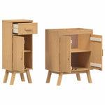 Bathroom Furniture Set with Door 2 pcs Brown 114 x 43 x 73.5 cm 3334188