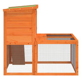 Rabbit Hutch Brown 102x90x84.5 cm Solid Wood Pine 172283
