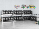 2-Layer Tire Rack 4 pcs Silver 110x40x110 cm Steel 3154231