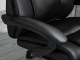 Executive Office Chair for Home, PU Leather Computer Chair, Swivel Desk Chair with Footrest, Wheels, T3398P342404
