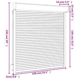 Roller Shutter Aluminium 140x150 cm Anthracite 144986