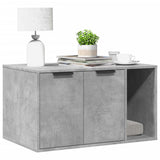 Cat Litter Box Enclosure Concrete Grey 80x50x45 cm Engineered Wood 857736