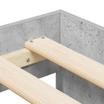 Storage Bed Frame Concrete grey 100 x 200 cm Engineered wood 3335184