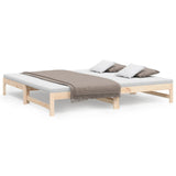 Pull-out Day Bed without Mattress 2x cm Solid Wood Pine 823409