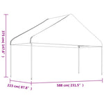 Gazebo with Roof White 13.38x5.88x3.75 m Polyethylene 3155522
