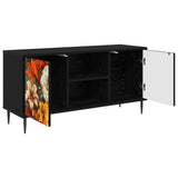 TV Cabinet GENNEP 102 x 33 x 51 cm Black Oak Engineered Wood 8007055