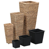 Raised Beds 3 pcs Water Hyacinth Brown 45568