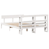Bed Frame without Mattress White 140x190 cm Solid Wood Pine 3305793