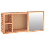 ZNTS Mirror Cabinet 80x17x34 cm Solid Wood Walnut 350368