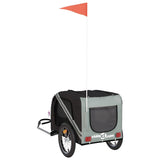 Pet Bike Trailer Black and Grey Oxford Fabric and Iron 93874