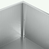 Garden Planter 2 pcs Silver 60 x 60 x 20 cm Galvanised Steel 8005005