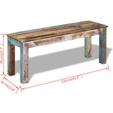 243454 Bench Solid Reclaimed Wood 110x35x45 cm