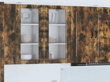 Wall Glass Cabinet PORTO Smoked Oak 40 x 31 x 100 cm 885450