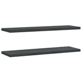 Wall Shelves 2 pcs 100x30x3 cm Black Stainless Steel 30288