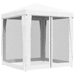 Party Tent with 4 Mesh Sidewalls 2x2 m White 48520