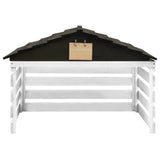 315300 Robotic Lawn Mower Garage Black and White 78x74x54 cm Firwood