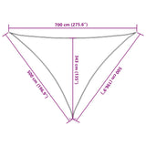 Sun Shade Sail Red 7x5x5 m 100% Polyester Oxford 42002290