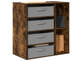 Sideboard with Drawer Smoked Oak 60 x 33.5 x 84 cm 8000472