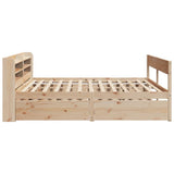 Bed Frame without Mattress 200x200 cm Solid Wood Pine 3307110